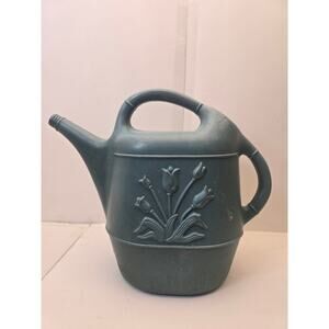 Vintage 1987 Union Products Plastic Watering Can Tulip Design 2 Gallon USA